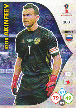 Igor Akinfeev Russia Panini 2018 World Cup #280